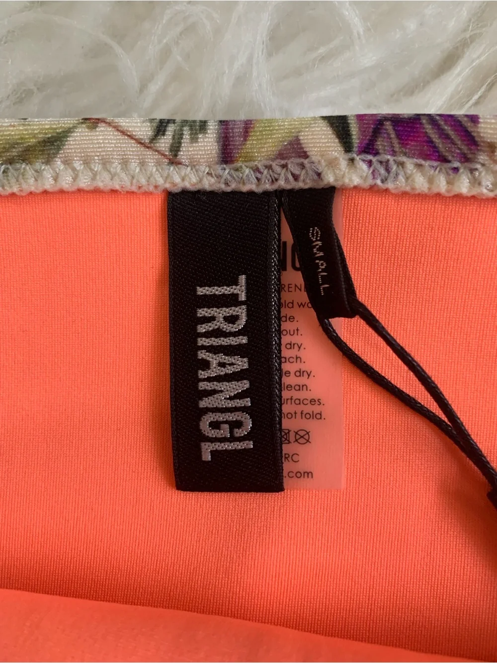 NWT Triangl Swimwear Neoprene Bikini Swimsuit Bottoms Floral Multicolor Size S
